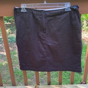 Lands’ End cotton brown skirt